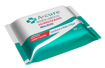 SALVIETTINA IGIENIZZANTE MILLEUSI A+CURE 20 PEZZI - Farmacia Del Monaco