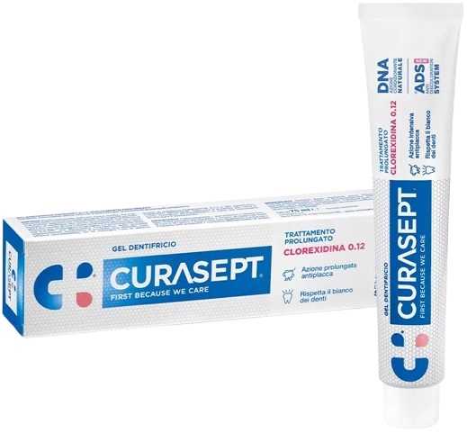 CURASEPT DENTIFRICIO 0,12 75 ML ADS+DNA - Farmacia Del Monaco