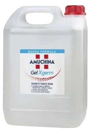 AMUCHINA GEL X-GERM DISINFETTANTE MANI 5 LITRI - Farmacia Del Monaco