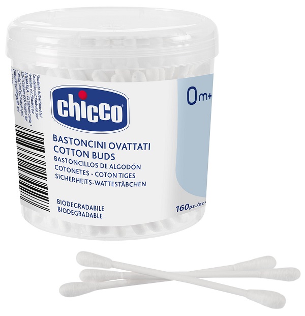 CHICCO BASTONCINI COTONATI 160 PEZZI - Farmacia Del Monaco