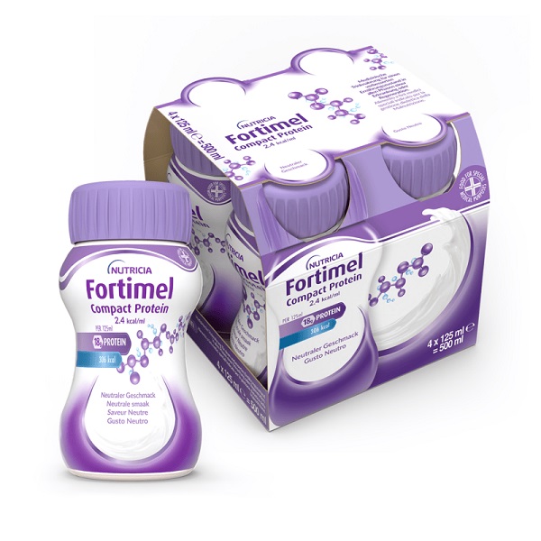 NUTRICIA FORTIMEL COMPACT PROTEIN GUSTO NEUTRO 4 BOTTIGLIE DA 125 ML - Farmacia Del Monaco