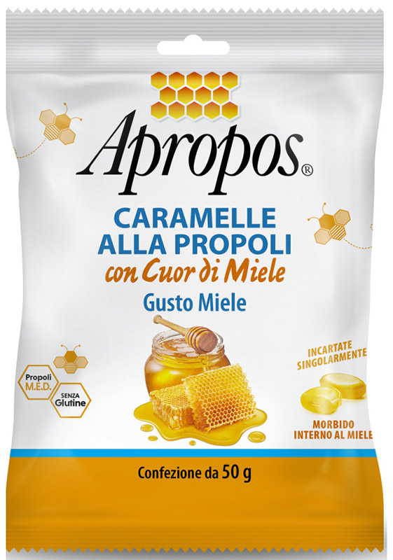 APROPOS CARAMELLE DURE MIELE CUOR DI MIELE 50 G - Farmacia Del Monaco