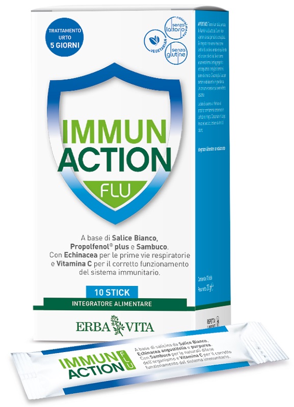 IMMUN ACTION FLU 10 STICKPACK - Farmacia Del Monaco