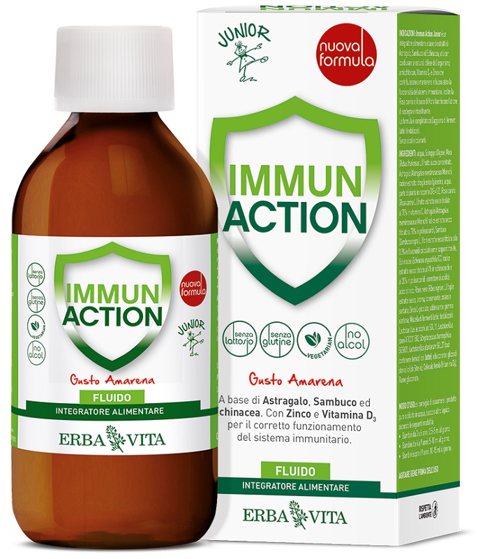 IMMUN ACTION FLUIDO JUNIOR 200 ML - Farmacia Del Monaco