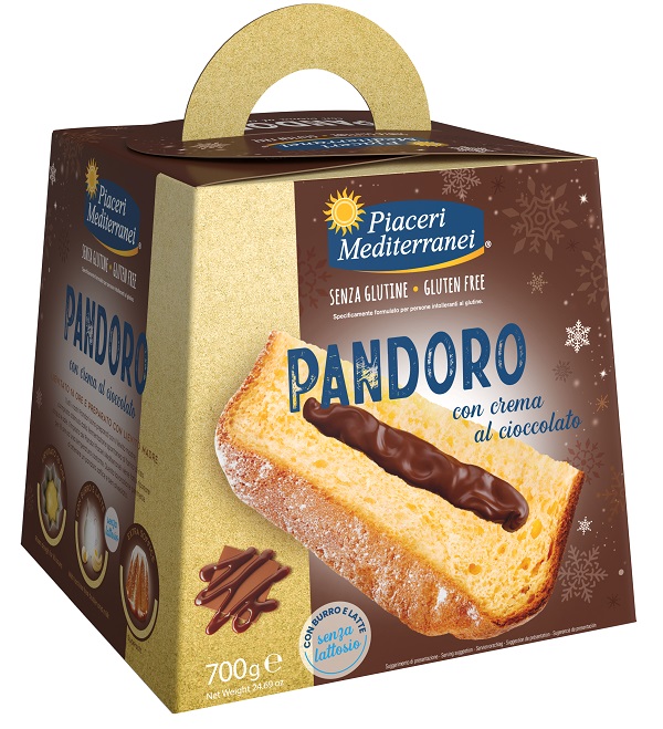 PIACERI MEDITERRANEI PANDORO CREMA AL CIOCCOLATO 700 G - Farmacia Del Monaco