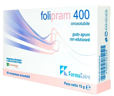 FOLIPRAM 400 60 COMPRESSE OROSOLUBILI GUSTO AGRUMI - Farmacia Del Monaco