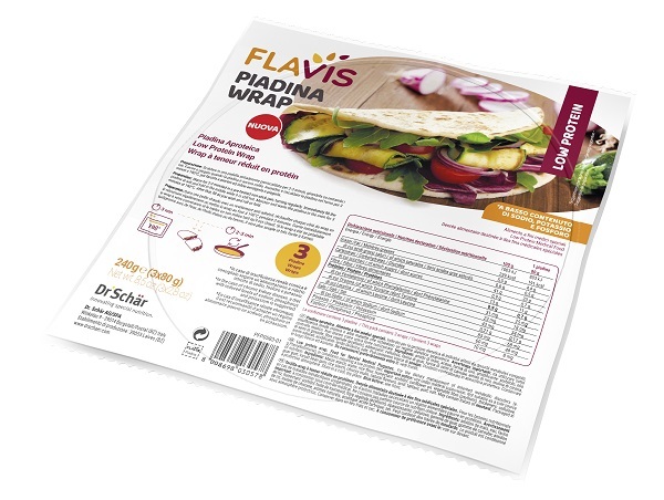FLAVIS PIADINA WRAP APROTEICA 3 PEZZI DA 80 G - Farmacia Del Monaco