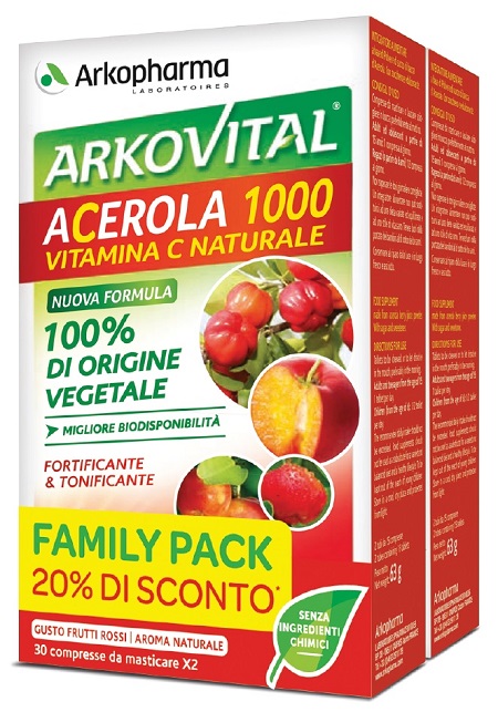 ARKOVITAL ACEROLA 1000 PACK FAMILY 60 COMPRESSE - Farmacia Del Monaco