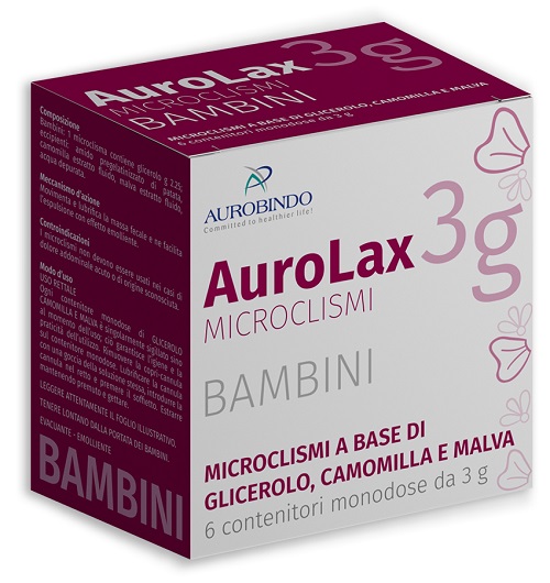 MICROCLISMI PER BAMBINI AUROLAX 6 CONTENITORI 3 G - Farmacia Del Monaco