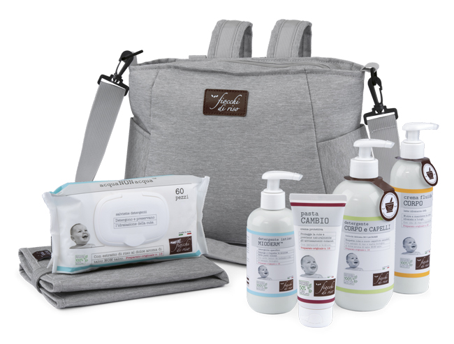 FIOCCHI DI RISO COFANETTO BORSA-ZAINO FASCIATOIO - Farmacia Del Monaco