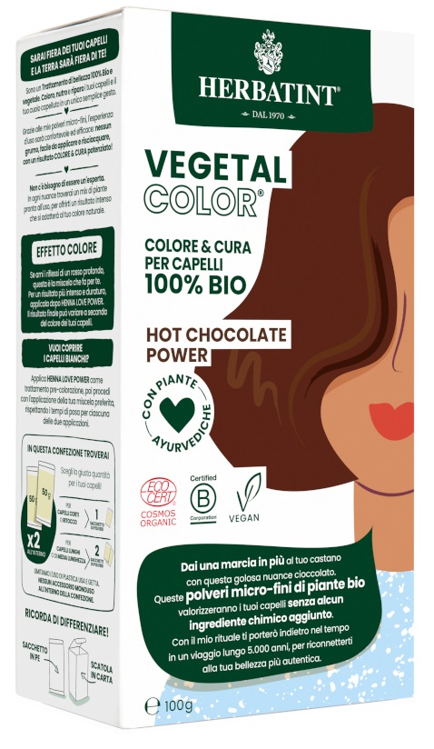 HERBATINT VEGETAL COLOR HOT CHOCOLATE POWER ITA 100 G - Farmacia Del Monaco