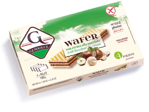 WAFER CON CREMA ALLA NOCCIOLA 4 PORZIONI X 45 G - Farmacia Del Monaco