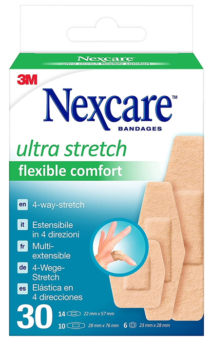 CEROTTO PREPARATO NEXCARE COMFORT 360 GRADI N1130ASD04 ASSORTITI 3 MISURE 14 CEROTTI 22X57MM + 6 CEROTTI 23X28MM + 10 CEROTTI 28X76MM - Farmacia Del Monaco