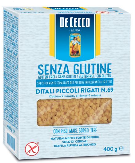 DE CECCO DITALI PICCOLI RIGATI N69 400 G - Farmacia Del Monaco