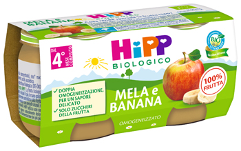 HIPP BIO OMOGENEIZZATO MELA/BANANA 2X80 G - Farmacia Del Monaco