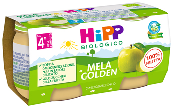HIPP BIO OMOGENEIZZATO MELA GOLDEN 2 X 80 G - Farmacia Del Monaco