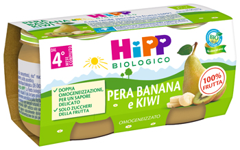 HIPP BIO OMOGENEIZZATO KIWI/BANANA/PERA 2X80 G - Farmacia Del Monaco