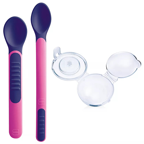 MAM HEAT SENSITIVE SPOONS & COVER 6+ FEMMINA - Farmacia Del Monaco