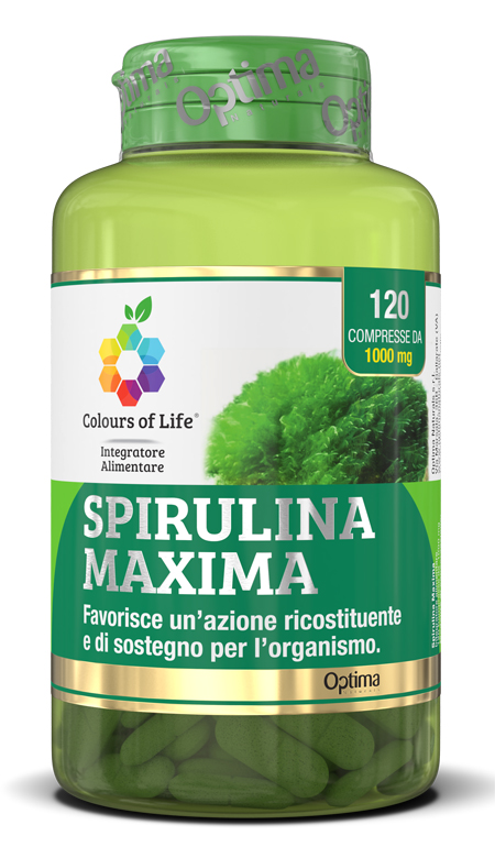 COLOURS OF LIFE SPIRULINA MAXIMA 120 COMPRESSE - Farmacia Del Monaco
