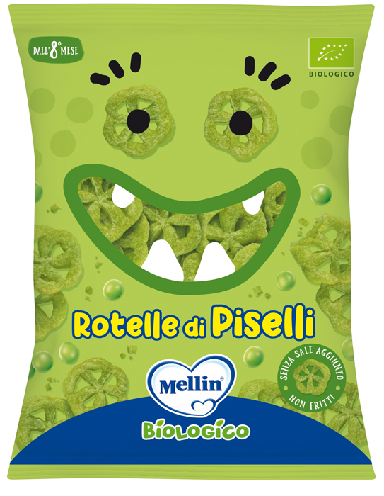 MELLIN SNACK BIO ROTELLE PISELLI 20 G - Farmacia Del Monaco