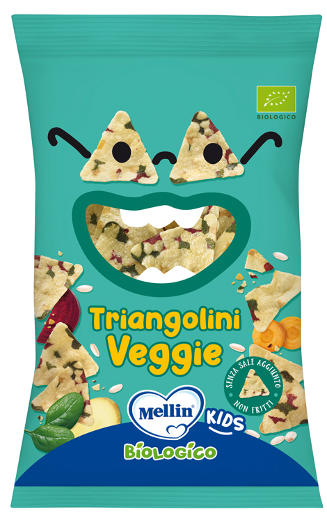 MELLIN SNACK BIO TRIANGOLINI VEGGIE 30 G - Farmacia Del Monaco