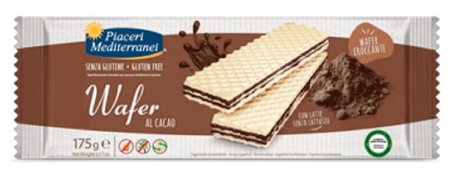 PIACERI MEDITERRANEI WAFER CACAO 175 G - Farmacia Del Monaco