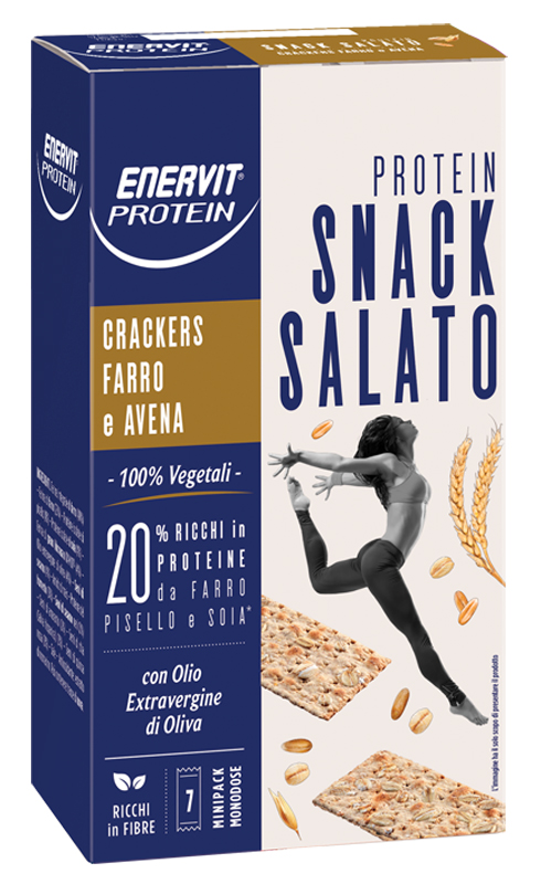 ENERVIT PROTEIN CRACKERS FARRO AVENA 7 MINIPACK - Farmacia Del Monaco