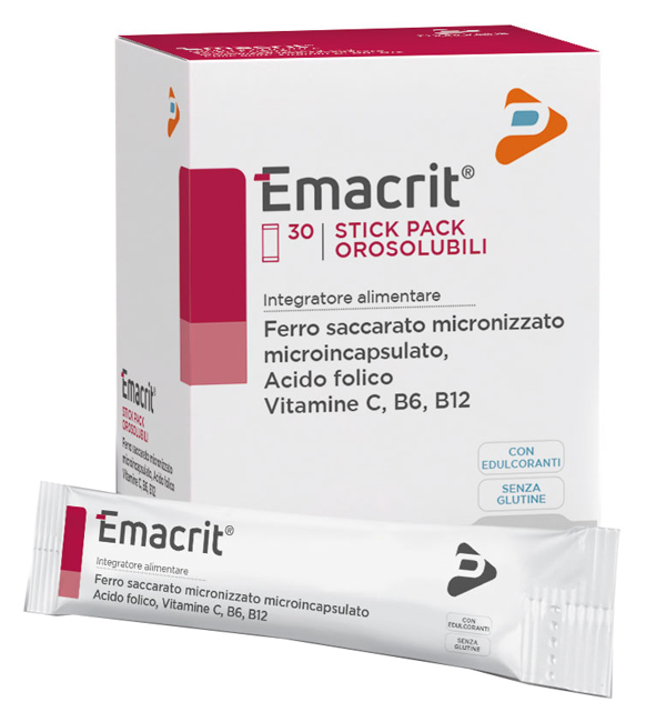 EMACRIT OROSOLUBILE 30 STICK PACK - Farmacia Del Monaco