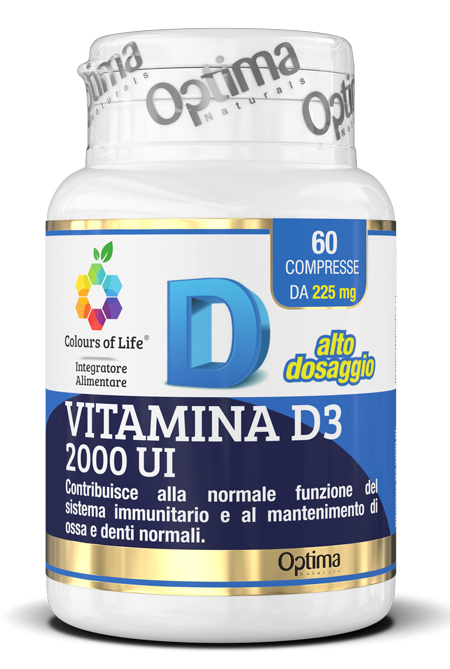 COLOURS OF LIFE VITAMINA D3 2000 UI 60 COMPRESSE - Farmacia Del Monaco