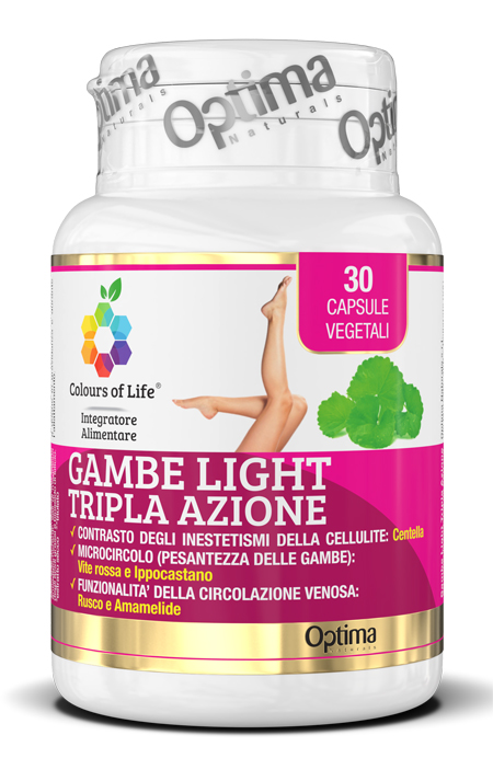 COLOURS OF LIFE GAMBE LIGHT TRIPLA AZIONE 30 CAPSULE VEGETALI 850 MG - Farmacia Del Monaco
