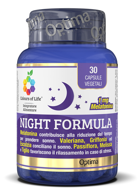 COLOURS OF LIFE NIGHT FORMULA 30 CAPSULE VEGETALI 550 MG - Farmacia Del Monaco