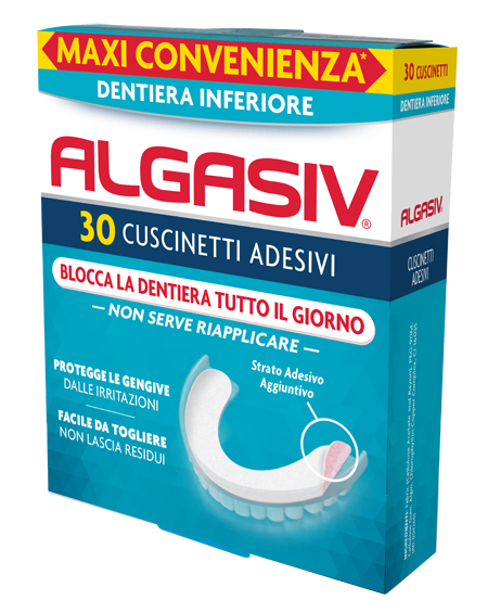 ALGASIV ADESIVO PER PROTESI DENTARIA INFERIORE 30 PEZZI - Farmacia Del Monaco