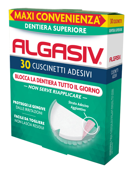 ALGASIV ADESIVO PER PROTESI DENTARIA SUPERIORE 30 PEZZI - Farmacia Del Monaco