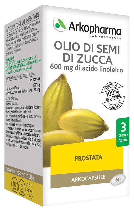 ARKO CAPSULE OLIO SEMI ZUCCA 60 CAPSULE - Farmacia Del Monaco