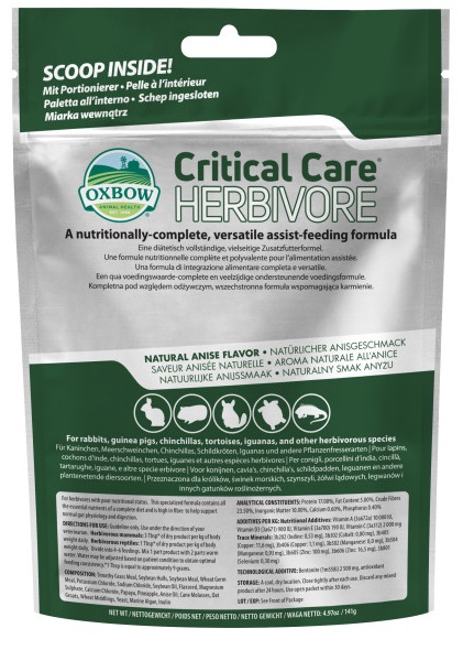 CRITICAL CARE HERBIVORE 141 G - Farmacia Del Monaco