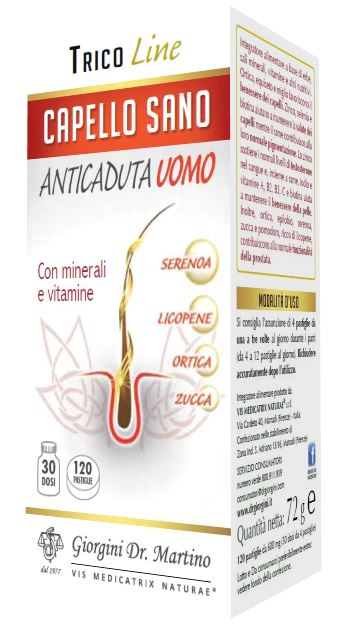 CAPELLO SANO ANTICADUTA UOMO 120 PASTIGLIE - Farmacia Del Monaco