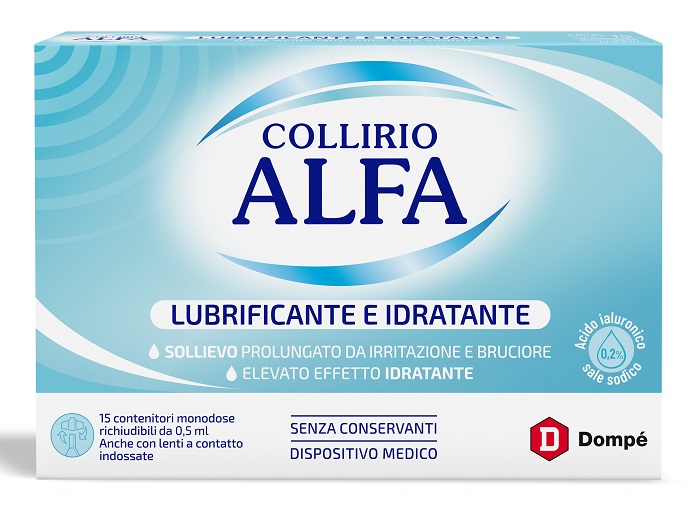 COLLIRIO ALFA LUBRIFICANTE/IDRATANTE 15 FIALE MONODOSE - Farmacia Del Monaco
