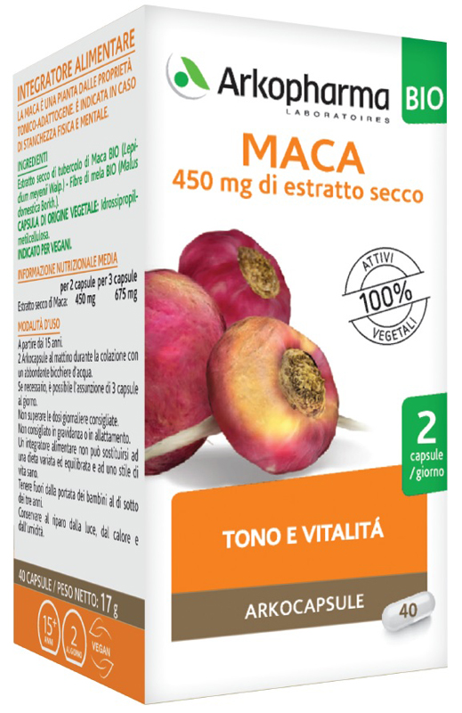 ARKO CAPSULE MACA BIO 40 CAPSULE - Farmacia Del Monaco