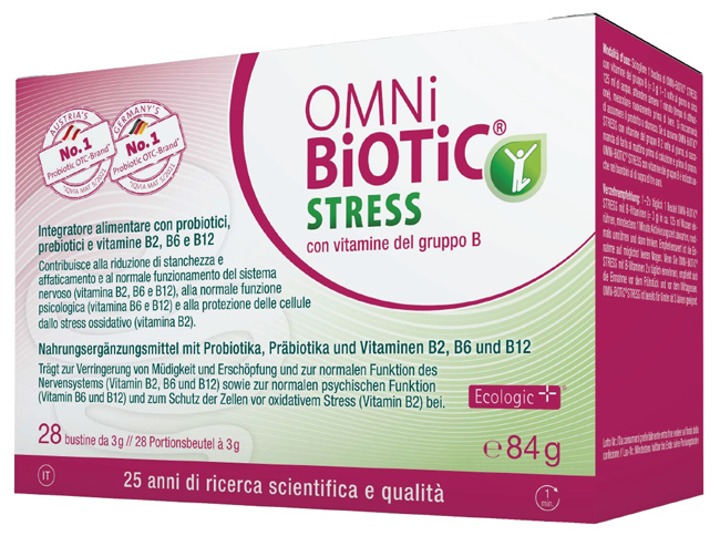 OMNI BIOTIC STRESS VITAMINE GRUPPO B 28 BUSTINE DA 3 G - Farmacia Del Monaco