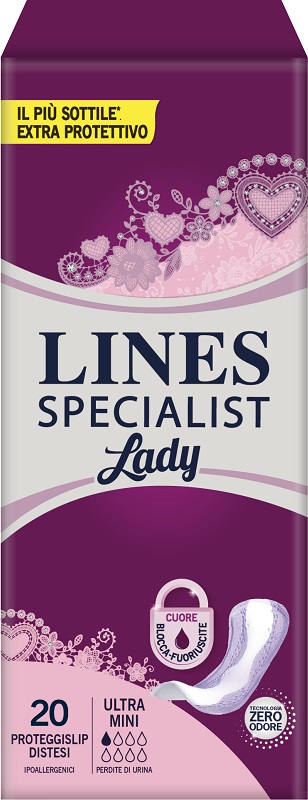 PANNOLONE SAGOMATO LINES SPECIALIST ULTRAMINI 20 PEZZI - Farmacia Del Monaco