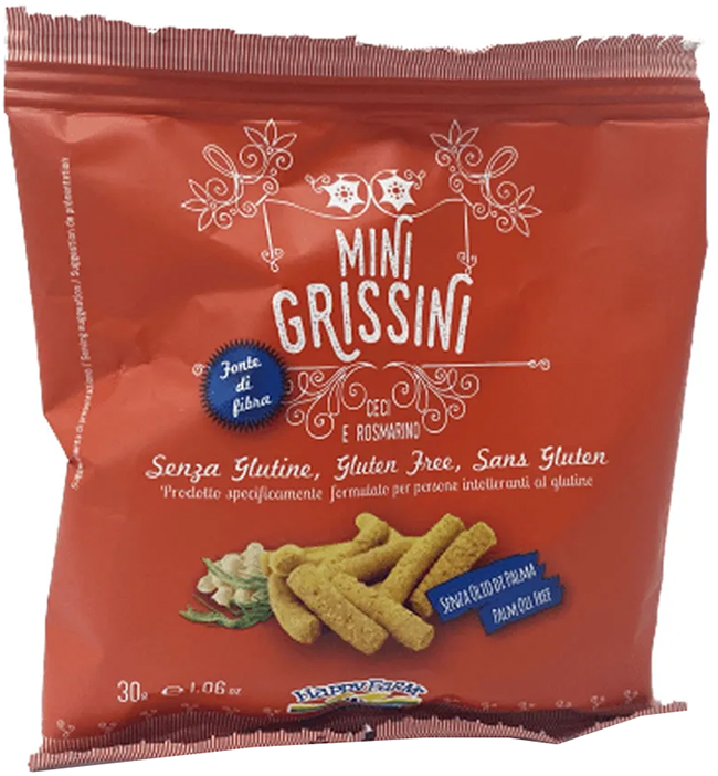 HAPPY FARM MINI GRISSINI CECI/ROSMARINO 30 G - Farmacia Del Monaco