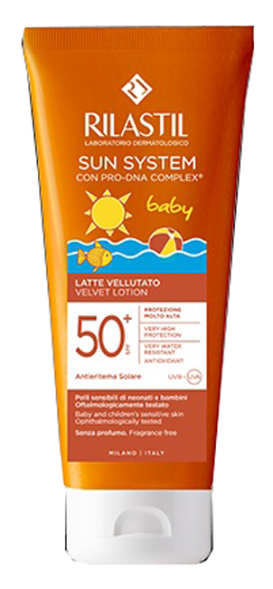 RILASTIL SUN PPT SPF 50+ BABY LATTE VELLUTO 200 ML - Farmacia Del Monaco