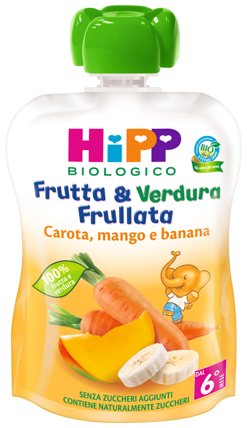 HIPP BIO FRUTTA & VERDURA CAROTA MANGO BANANA 90 G - Farmacia Del Monaco