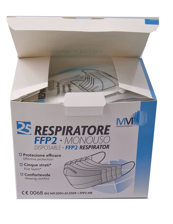 RESPIRATORE MUNUS MEDICAL FFP2 25 PEZZI - Farmacia Del Monaco