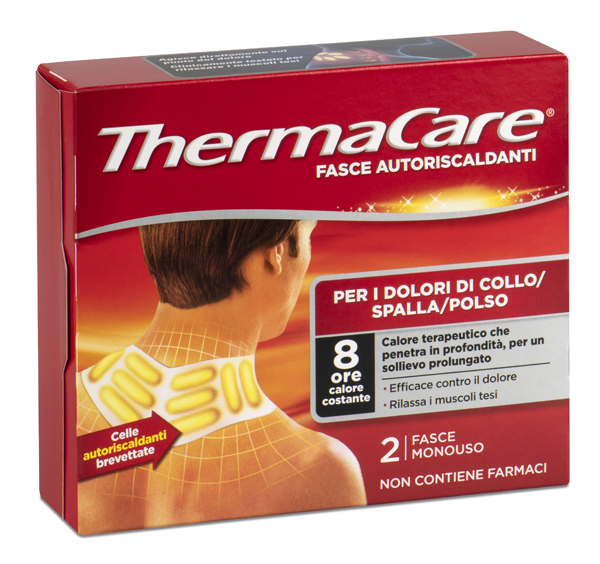 FASCE AUTORISCALDANTI A CALORE TERAPEUTICO THERMACARE COLLO/SPALLA/POLSO 2 PEZZI - Farmacia Del Monaco