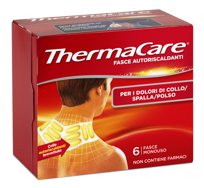 FASCE AUTORISCALDANTI A CALORE TERAPEUTICO THERMACARE COLLO/SPALLA/POLSO 6 PEZZI - Farmacia Del Monaco