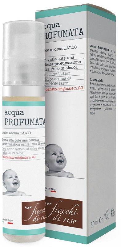 FIOCCHI DI RISO ACQUA PROFUMATA RINFRESCANTE TALCO 50 ML - Farmacia Del Monaco