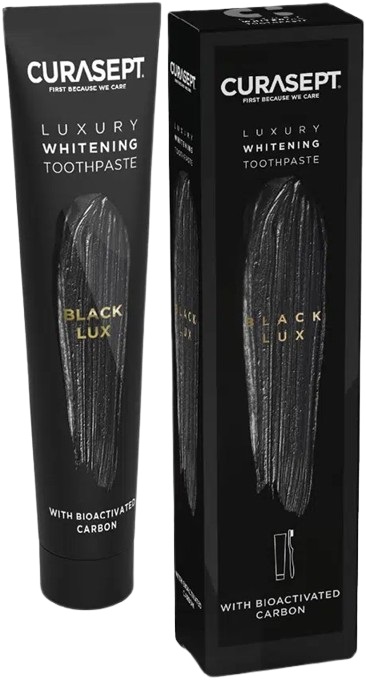 CURASEPT BLACK LUXURY WHITENING DENTIFRICIO 75 ML - Farmacia Del Monaco