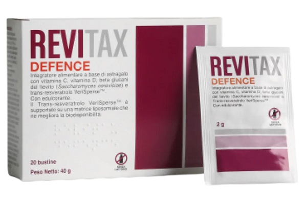 REVITAX DEFENCE 20 BUSTINE SENZA GLUTINE NATURALMENTE PRIVO DI LATTOSIO CON EDULCORANTE - Farmacia Del Monaco