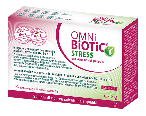 OMNI BIOTIC STRESS VITAMINE GRUPPO B 14 BUSTINE DA 3 G - Farmacia Del Monaco